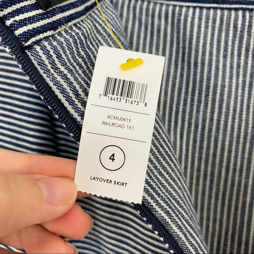 NWT Kate Spade Saturday Layover Skirt in Railroad Stripes Pencil Skirt - Picture 4 of 11